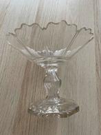 Antiek Biedermeier kristal schaaltje op voet, Ophalen of Verzenden