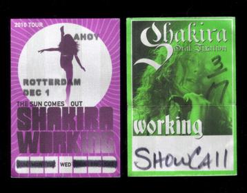 Shakira BACKSTAGE PASS set van 2 - Origineel ! beschikbaar voor biedingen