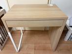 Ikea Micke bureau wit gelazuurd eiken, Huis en Inrichting, Bureaus, Ophalen, Gebruikt, Bureau