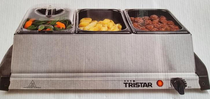Tristar Buffetverwarmer bp 2979 (nieuw), Witgoed en Apparatuur, Grillplaten, Nieuw, Ophalen