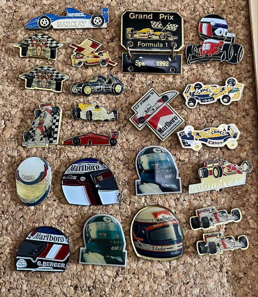 Formule 1 pin Collectie - set prijs, Ophalen of Verzenden, Zo goed als nieuw, Speldje of Pin, Nvt