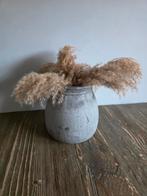 Cementen pot met decoratie takken, Ophalen, Steen, Gebruikt, Overige kleuren
