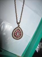 Ketting Goudkleur Mooie Steentjes Kristal Hanger, Overige materialen, Met edelsteen, Nieuw, Ophalen of Verzenden