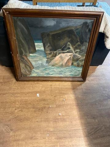 Schilderij: Rotsen en Zee beschikbaar voor biedingen