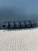 Montis chaplin eetkamerstoel - zwart leer wieltjes, Huis en Inrichting, Zwart, Ophalen of Verzenden, Zo goed als nieuw, Metaal