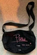 Schoudertasje, tasje uit Parijs, Paris; 100% katoen France, Ophalen of Verzenden, Zo goed als nieuw, Zwart, Schoudertasje