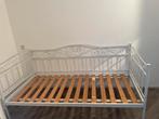 Metalen bed met lattenbodem, Ophalen, 90 cm, Eenpersoons, Zo goed als nieuw