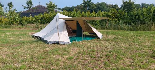 Dewaard albatros+kookstel+tafel+windscherm+matten ehv meijel, Caravans en Kamperen, Tenten, tot en met 4, Gebruikt, Ophalen