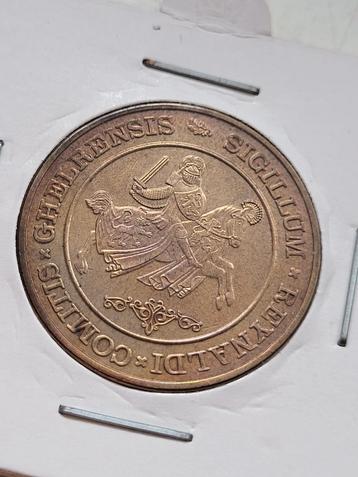 Penning 640 jaar Ambt van Overbetuwe 1327-1977 Graaf Reinoud beschikbaar voor biedingen