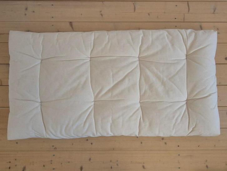 100% Biologische baby/kind Futon 120x60 + moltons / lakens, Huis en Inrichting, Slaapkamer | Matrassen en Bedbodems, Zo goed als nieuw