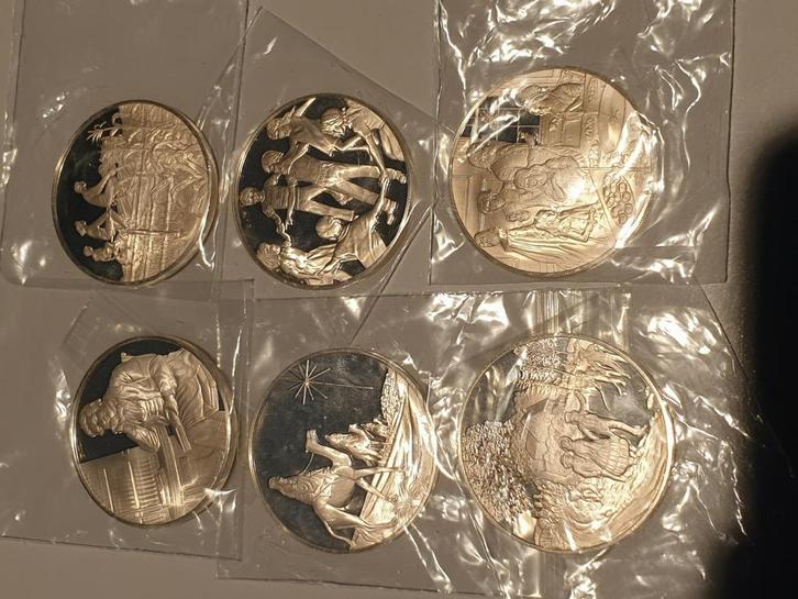 6x Postmaster of America, elk 25.3 gr .925 zilver (3), Postzegels en Munten, Edelmetalen en Baren, Zilver, Ophalen of Verzenden