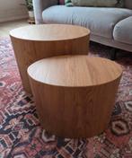 Ovale Salontafel Set / Bijzettafels, Minder dan 50 cm, Gebruikt, Scandinavisch, Ophalen of Verzenden