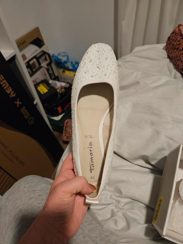 Ballerina's Nieuw in Doos - Bruiloft, Kleding | Dames, Schoenen, Nieuw, Ballerina's, Wit, Ophalen of Verzenden