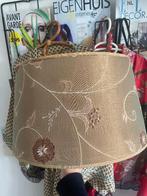 vintage grote brokaat geborduurd goud lampenkap satijn boho, Gebruikt, Vintage boho, Rond, Ophalen of Verzenden
