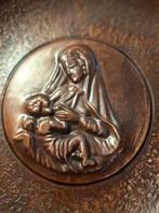 Koperen Wanddecoratie - Madonna met Kind, Ophalen of Verzenden