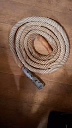 Vintage Klimtouw met Leren Afwerking, Sport en Fitness, Fitnessmaterialen, Ophalen of Verzenden, Gebruikt, Rug, Battle rope