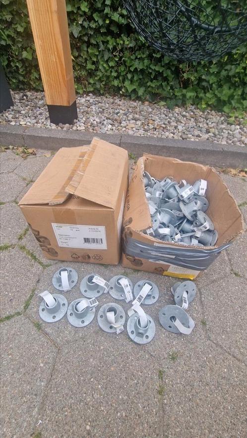 Voetplaten steigerbuis koppelingen voor buis 26,9 / 27 mm, Doe-het-zelf en Verbouw, Metalen, Zo goed als nieuw, IJzer, Ophalen of Verzenden