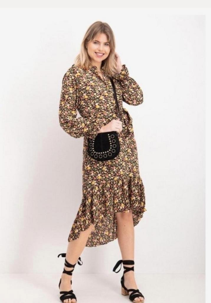 Lofty manner, prachtige jurk maat XS/S, Kleding | Dames, Jurken, Zo goed als nieuw, Maat 34 (XS) of kleiner, Zwart, Onder de knie