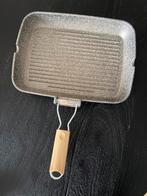 Ikea Grillpan met Houten Handgreep, Gebruikt, Inductieplaat, Aluminium, Ophalen of Verzenden