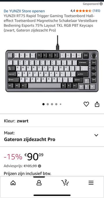 YUNZII RT75 Rapid Trigger Gaming Keyboards beschikbaar voor biedingen