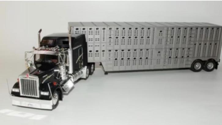 Kenworth W900 1991 VEETRANSPORT schaal 1/43 US trucks # 59, Hobby en Vrije tijd, Modelauto's | 1:43, Nieuw, Bus of Vrachtwagen