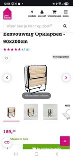 Opklapbed, Huis en Inrichting, Ophalen of Verzenden, Zo goed als nieuw, Eenpersoons, 80 cm