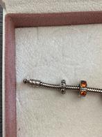 Pandora Bedels - Zilver & Oranje, Gebruikt, Pandora, Ophalen of Verzenden, 1 bedel