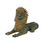Grote Tempelleeuw Verguld Brons Beeld Thailand Foo Dog 27cm, Ophalen of Verzenden