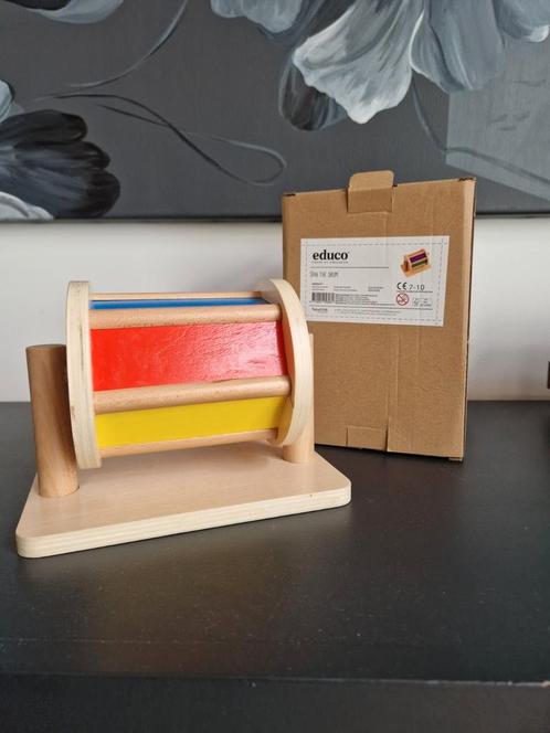 Educo draaitrommel /spinning drum Montessori, Kinderen en Baby's, Speelgoed | Babyspeelgoed, Zo goed als nieuw, Overige typen
