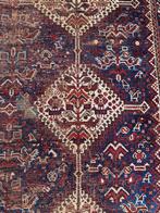 Antique Perzische Tapijt Ghashghai 187*159 cm (1890), Crème, Ophalen of Verzenden, Zo goed als nieuw, NA
