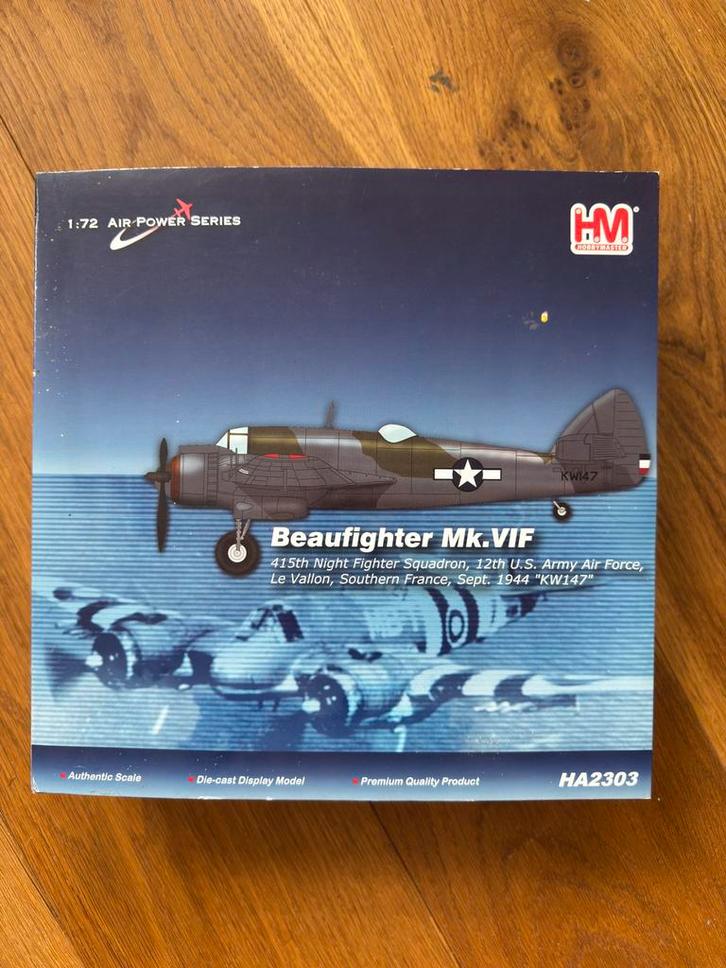 HA2303 Beaufighter USAF hobbymaster 1:72 diecast schaalmodel, Verzamelen, Luchtvaart en Vliegtuigspotten, Gebruikt, Schaalmodel