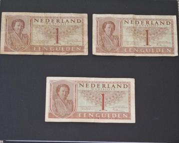 Nederlandse bankbiljetten 1 gulden 1949 beschikbaar voor biedingen