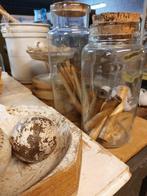 Brocante glazen snoeppotten voorraadpot, Ophalen of Verzenden