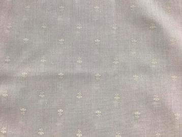 Lap stof Lina Brown wit met witte bloemen 100x140 - katoen beschikbaar voor biedingen