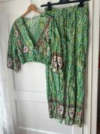 Mooie groene paisley set wijde broek cropped blouse top M, Maat 38/40 (M), Zara, Nieuw, Ophalen of Verzenden