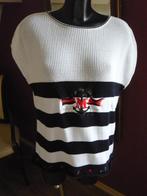 Mondi jachtclub trui mouwloos wit blauw streep mt 38/40, Maat 38/40 (M), Mondi, Wit, Ophalen of Verzenden