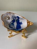 Delfts Blauw Oesterschelp met Gouden Rand, Ophalen of Verzenden