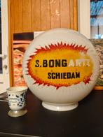 Vintage Bezinepomp lamp glas Schiedam, Antiek en Kunst, Ophalen of Verzenden