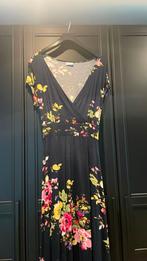 Mooie fleurige zomerjurk, donkerblauw. . Maat 42., Blauw, Maat 42/44 (L), Ophalen of Verzenden, Zo goed als nieuw