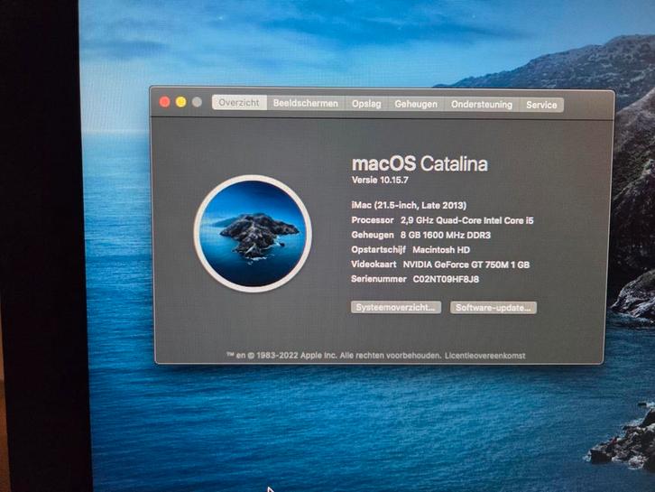 Imac, Computers en Software, Apple Desktops, Gebruikt, iMac, HDD, 2 tot 3 Ghz, 8 GB, Ophalen