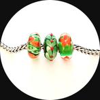 Trollbeads bedel Klassieke Kerstset groen rood / Lim.Ed., Sieraden, Tassen en Uiterlijk, Bedels, Glas of Kristal, Ophalen of Verzenden