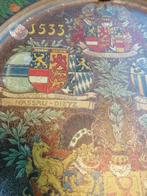 PRACHTIG OUD METALEN BROCANTE BORD UIT 1933 MECKLENBURG, Antiek en Kunst, Ophalen of Verzenden