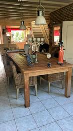 Grote, massief houten eettafel, Ophalen, 200 cm of meer, 50 tot 100 cm, Zo goed als nieuw