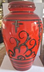 Vintage rode vaas Flora Gouda, Antiek en Kunst, Ophalen of Verzenden