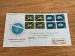 Nederland FDC E18 met blokken van 4 getypt adres open klep, Postzegels en Munten, Postzegels | Eerstedagenveloppen, Ophalen of Verzenden