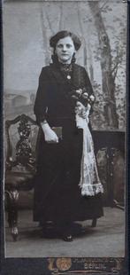 Communie meisje  C5 ( smalle cdv ), Gebruikt, Verzenden, Foto, Voor 1940
