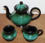 BMP Canada vintage zwart groene theepot suikerpotje melkkan, Ophalen of Verzenden