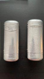 Twee zilverkleurige brillenkokers jaren 50, Antiek en Kunst, Ophalen of Verzenden