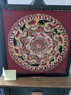 batik doek ingelijst, Huis en Inrichting, Ophalen of Verzenden, Gebruikt
