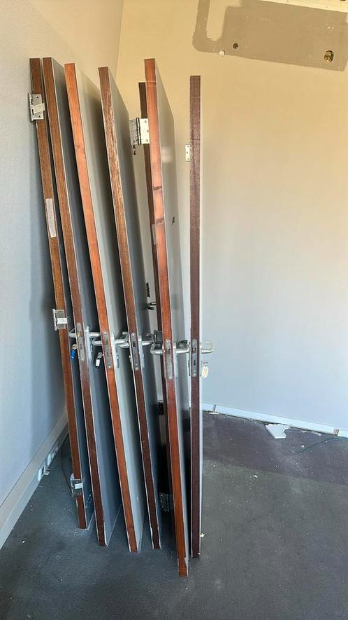 Hard houten binnen deuren incl sloten (DORDRECHT ), Doe-het-zelf en Verbouw, Deuren en Horren, Zo goed als nieuw, Binnendeur, 200 tot 215 cm